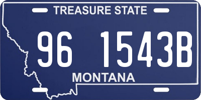 MT license plate 961543B