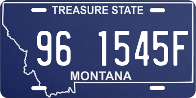 MT license plate 961545F