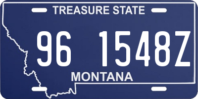 MT license plate 961548Z