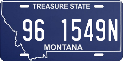 MT license plate 961549N