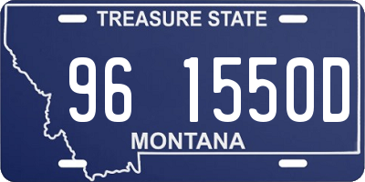 MT license plate 961550D