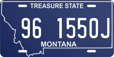 MT license plate 961550J