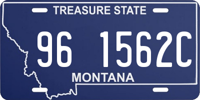MT license plate 961562C