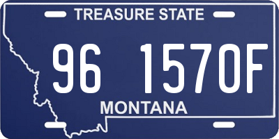 MT license plate 961570F