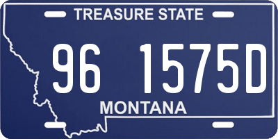 MT license plate 961575D