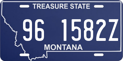 MT license plate 961582Z