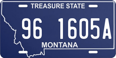 MT license plate 961605A