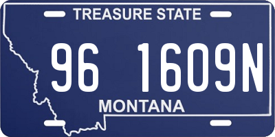 MT license plate 961609N