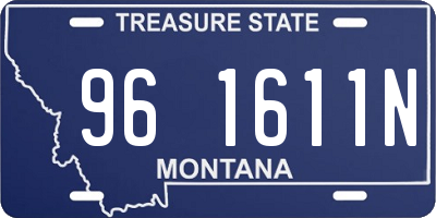 MT license plate 961611N