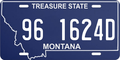 MT license plate 961624D