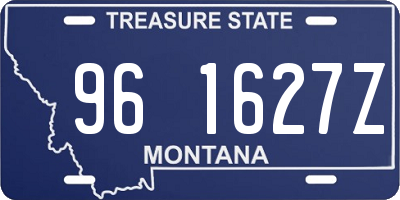 MT license plate 961627Z