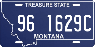 MT license plate 961629C