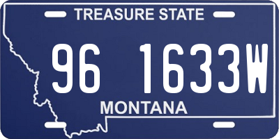 MT license plate 961633W