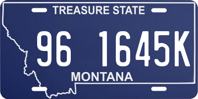 MT license plate 961645K