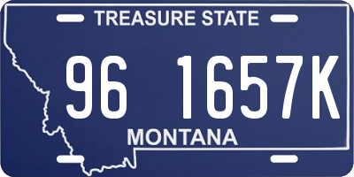 MT license plate 961657K