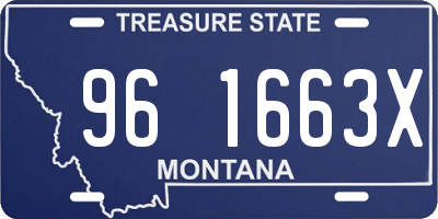 MT license plate 961663X