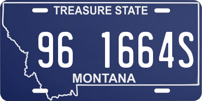 MT license plate 961664S