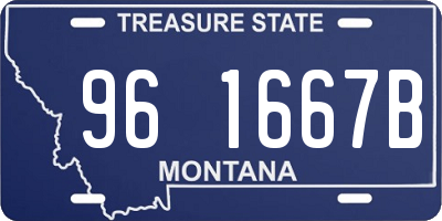 MT license plate 961667B
