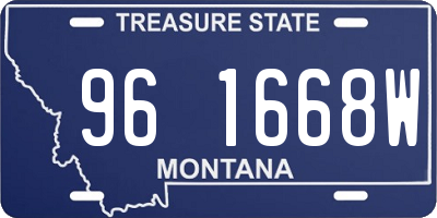 MT license plate 961668W