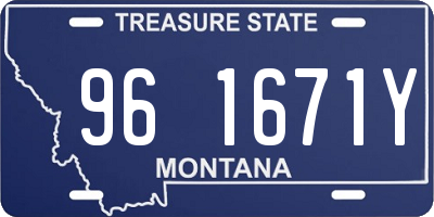 MT license plate 961671Y