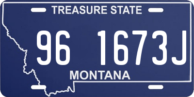 MT license plate 961673J
