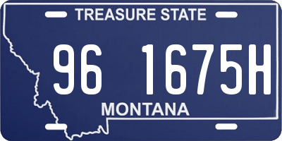 MT license plate 961675H