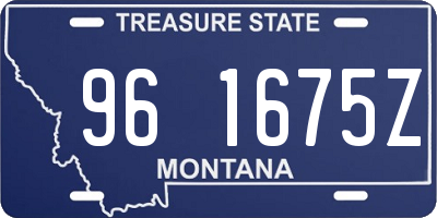 MT license plate 961675Z