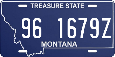 MT license plate 961679Z