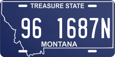 MT license plate 961687N