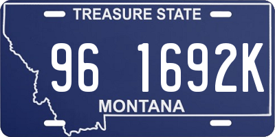 MT license plate 961692K