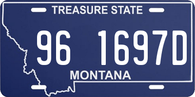 MT license plate 961697D