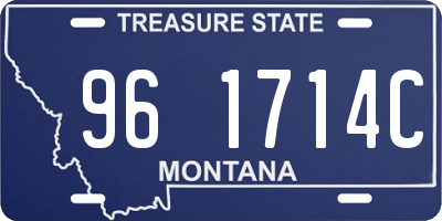 MT license plate 961714C