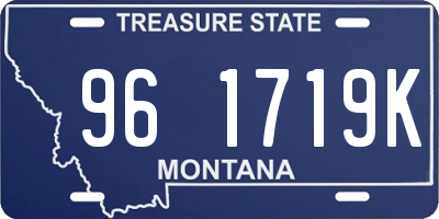 MT license plate 961719K