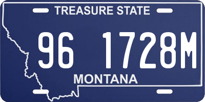 MT license plate 961728M