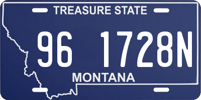 MT license plate 961728N