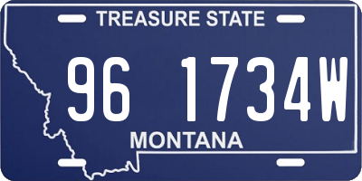 MT license plate 961734W