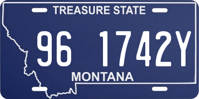 MT license plate 961742Y