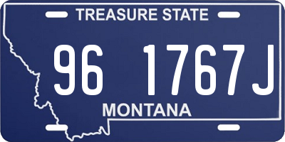 MT license plate 961767J
