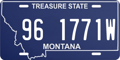 MT license plate 961771W