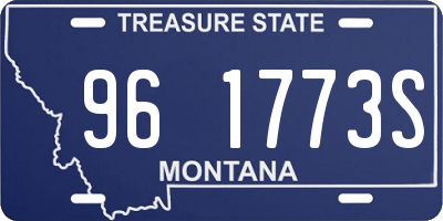 MT license plate 961773S