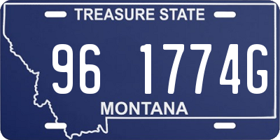 MT license plate 961774G