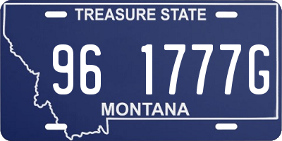 MT license plate 961777G