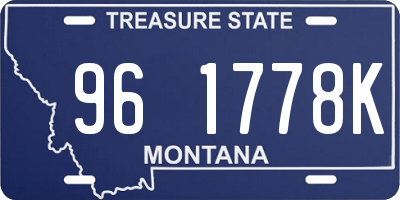 MT license plate 961778K