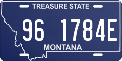 MT license plate 961784E