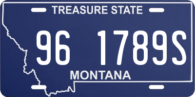 MT license plate 961789S