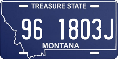 MT license plate 961803J