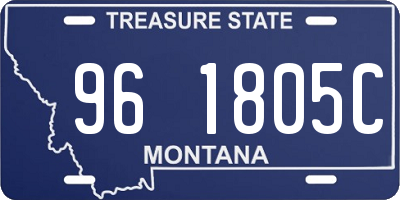 MT license plate 961805C