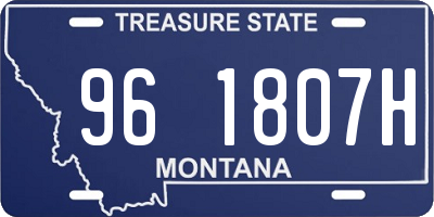 MT license plate 961807H