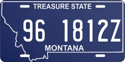 MT license plate 961812Z