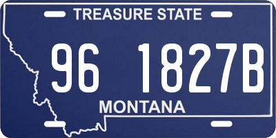 MT license plate 961827B